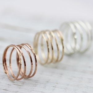 Wrapped ring sterling silver or yellow / rose gold filled ring image 2