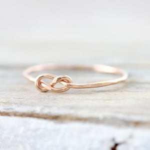 Infinity knot ring - recycled sterling silver or gold filled promise ring - bridesmaid gift