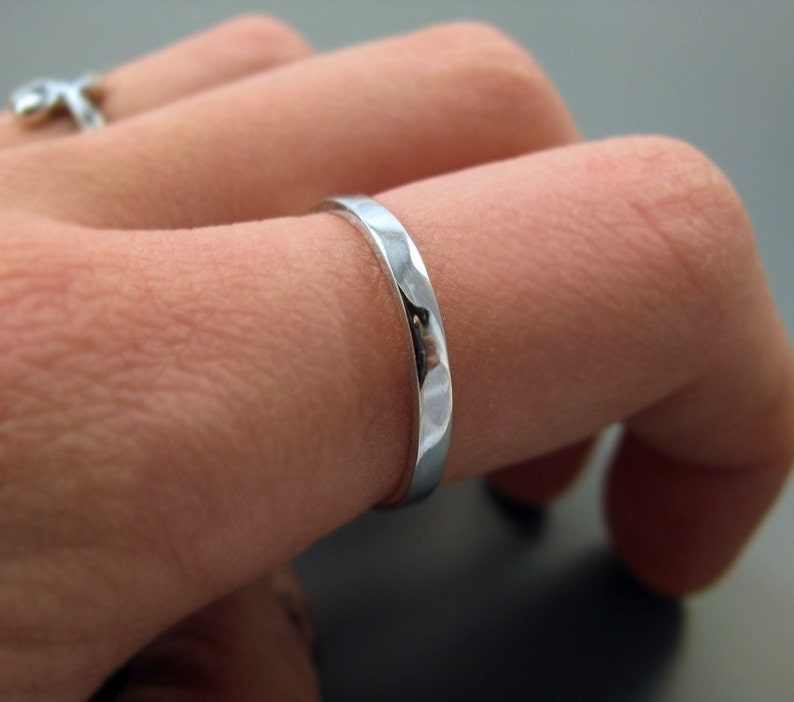 Simple recycled sterling silver ring image 4