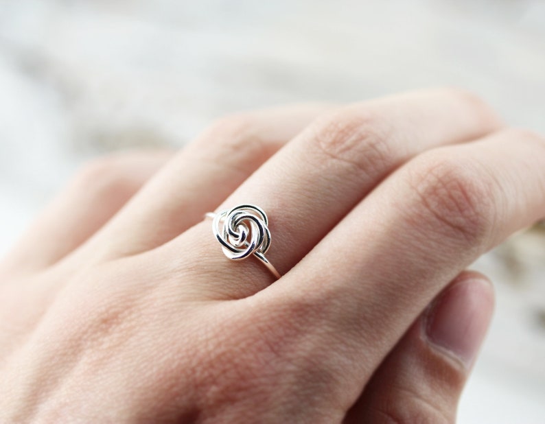 Delicate Rings Silver Flower Ring - Delicate Sterling Silver or Gold Filled - Etsy