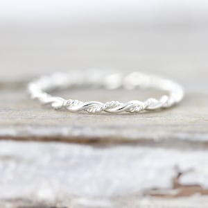 Double twist ring - silver or gold filled ring, promise ring