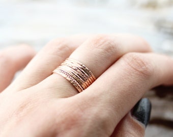 Pick your favorite Thin stacking rings in sterling silver or gold filled 1mm