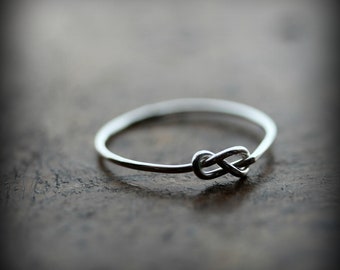 Infinity knot ring - recycled sterling silver promise ring - bridesmaid gift