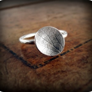 Hydrangea petal ring sterling silver ring image 1