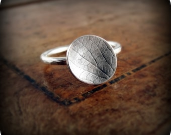 Hydrangea petal ring - sterling silver ring