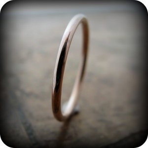 Recycled 14K rose gold ring 1.6mm stacking ring image 3