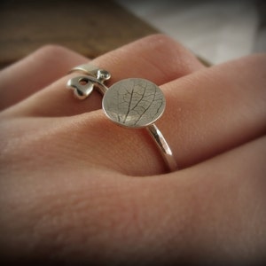 Hydrangea petal ring sterling silver ring image 3