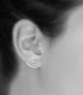 Ear jackets - sterling silver earrings - silver bar or pearl studs 