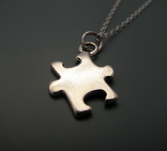 Items similar to Puzzle sterling silver necklace on Etsy
