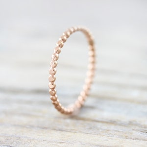 Dotted stacking rings in sterling silver, gold filled or rose gold filled image 3