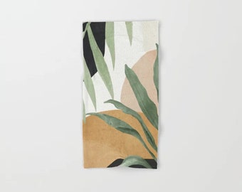 Abstract Art Tropical Leaves 4 Hand & Bath Towel