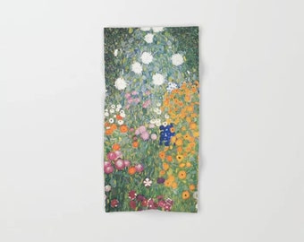 Gustav Klimt Flower Garden Hand & Bath Towel