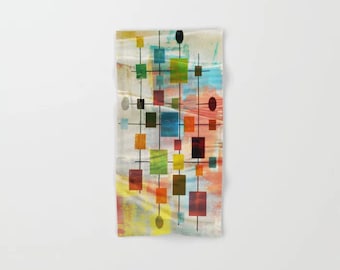 Mid-Century Modern Art 1.3 - Graffiti Style Hand & Bath Towel