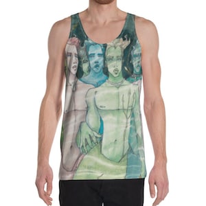 TIEF | Mermen Tank Top – LGBTQ+ Fantasy Kunst, Einzigartige Gay Pride Kleidung, Original Zeichnung von Jason Duffy