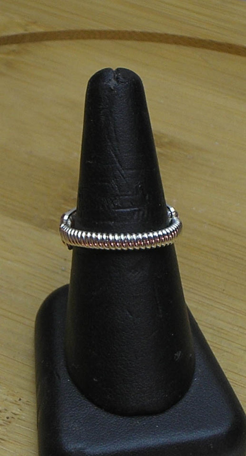 Garnet CZ Gemstone Prong Set Silver Filled Wire Solitaire Ring