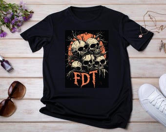 FDT Heavy Metal Skull T-Shirt - Anti Trump Parody Tee
