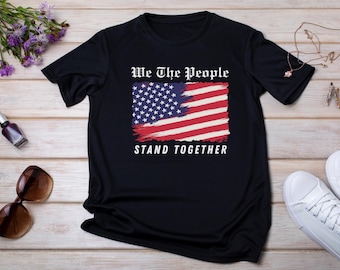 We The People American Flag T-Shirt: Patriotic USA Shirt
