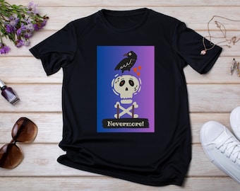 Nevermore Raven T-Shirt: Edgar Allan Poe Dark Academia Clothing