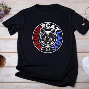 Proud Cat Lady T-Shirt: Unisex Jersey, Cat Lovers Tee