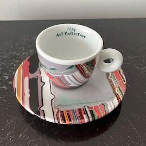 Illy Art Collection 2013 – Liu Wei Espresso Cup & Saucer – Limited Edition Designer Porcelain Coffee Set – Collectible Italian Illy Cup