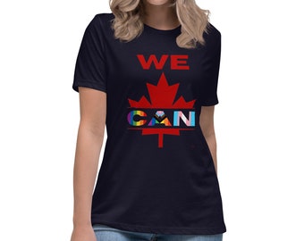 T-shirt décontracté pour femme « WE CAN with maple leaf » © pride mix