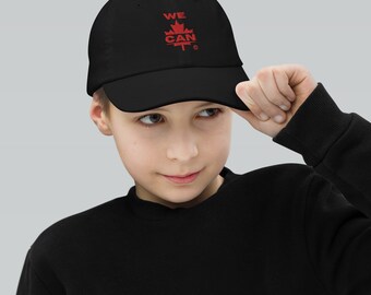 Youth baseball cap "WE CAN with maple leaf" © embroidery