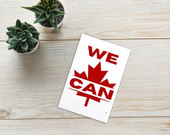 Standard Postcard "WE CAN with maple leaf" ©