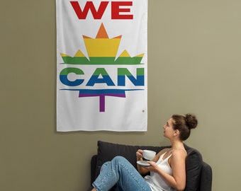 Drapeau « WE CAN avec feuille d'érable » © pride