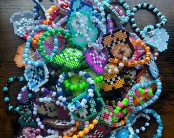 Random Mini Subtronics Kandi / Perler Bracelets / Rave Kandi / Festival Kandi / Custom Kandi / Rave Accessories / Festival accessories Kandi