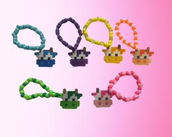 Random Colorful Cow Kandi / Perler Bracelets / Rave Kandi / Festival Kandi / Custom Kandi / Rave Accessories / Festival accessories Kandi
