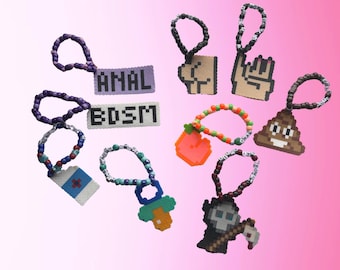 Random Rated R Perler Kandi / Perler Bracelets / Rave Kandi / Festival Kandi / Custom Kandi / Rave Accessories / Festival accessories Kandi