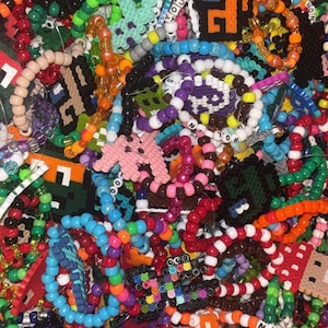 Random Perler Kandi / Perler Bracelets / Rave Kandi / Festival Kandi / Custom Kandi / Rave Accessories / Festival accessories / Perler Kandi