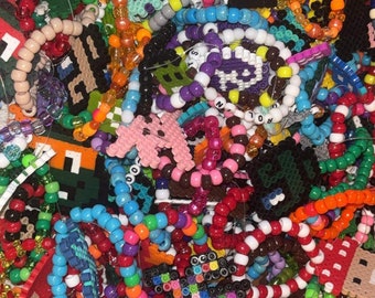 Random Perler Kandi / Perler Bracelets / Rave Kandi / Festival Kandi / Custom Kandi / Rave Accessories / Festival accessories / Perler Kandi