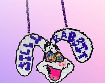 Silly Rabbit Trix son para niños / accesorios rave / accesorios para festivales / collar Perler / rave Perler / collar Perler / EDM Perlers