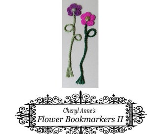 Tutoriel de crochet pour les signets de fleurs avec des glands Lynda Amstutz, Kathy Parsons, Cheryl Anne Day-Swallow
