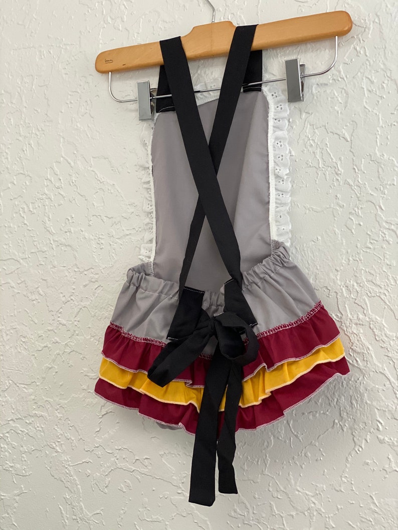 Retro Ruffler Wizard School Jumper Sunsuit Romper Girl Baby Toddler costume image 3