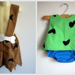Pebbles and Bam Bam Costumes Girl Boy Clothing Halloween - Etsy