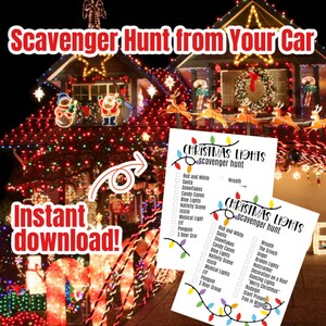 Christmas Lights Scavenger Hunt DIGITAL DOWNLOAD PRINTABLE image 3