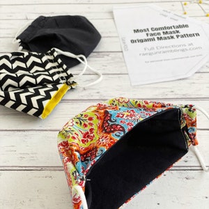 Origami Mask 3D Face Mask Sewing Pattern - DIGITAL DOWNLOAD