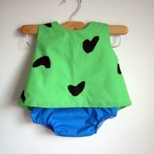 Pebbles Costume - baby - toddler - girl - Halloween Top and Bottom - raegun