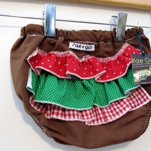 Christmas Reindeer - ruffle diaper covers - bloomer - baby - girl