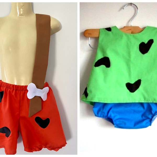 Pebbles and Bam Bam Adult Costume Etsy