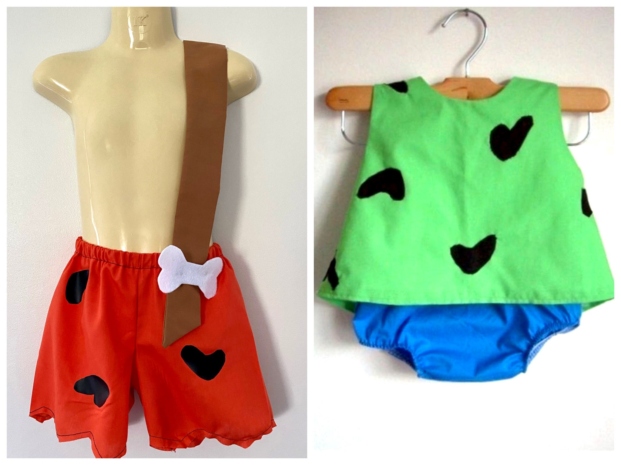 Pebbles and Bam Bam Costumes Girl Boy Clothing - Etsy