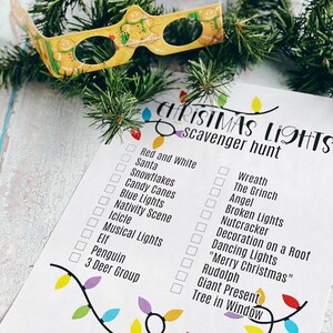 Christmas Lights Scavenger Hunt DIGITAL DOWNLOAD PRINTABLE image 2