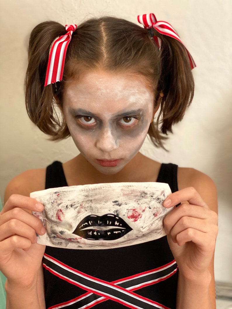 Zombie Face Mask Adult Face Covering Kids Cloth Mask image 1