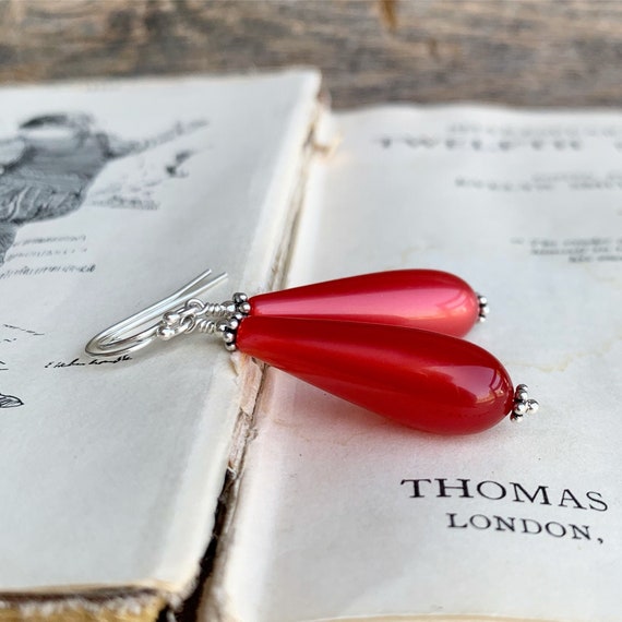 Candy Apple Red Heart Childs Czech Glass Bead Bracelet Sterling Silver Candy Apple Red Heart Childs Czech Glass Bead Bracelet Sterling Silver