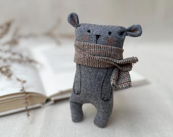 Bear Softie Toy Pattern, Easy DIY Teddy, Simple Fabric Toy PDF, 6 Inch Doll