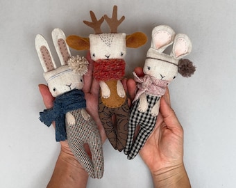 Fabric Softies Patterns and Tutorial: Bunny, Mouse and Deer PDF Download