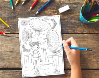 Ballet Recital Paper Doll: Color-In DIY Craft (PDF Pattern)