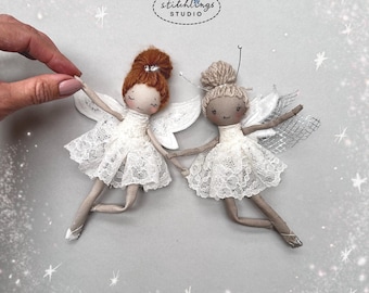 Miniature Fairy Doll Pattern: 5.5" Dollhouse Doll (PDF), Sewing Tutorial, Poseable Toy